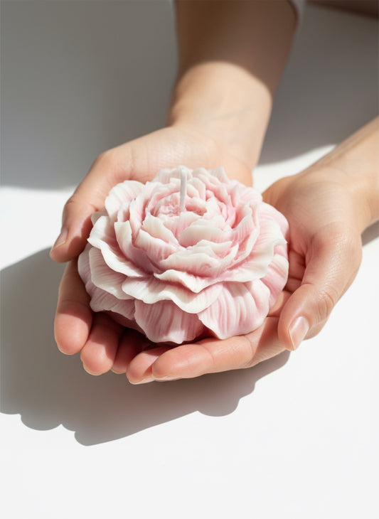 Sojų vaško Žvakė Aura Bloom| " Bijūno žiedas"