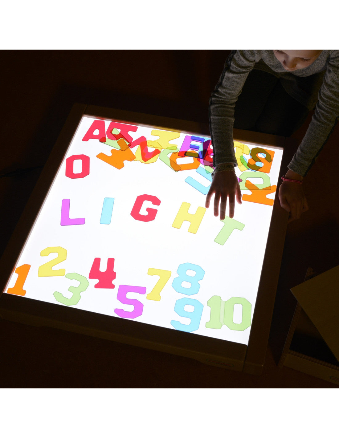 Masterkidz LED šviesos panelė, keičianti spalvas su nuotolinio valdymo pultu + Montessori mozaikos blokai (140 vnt.)